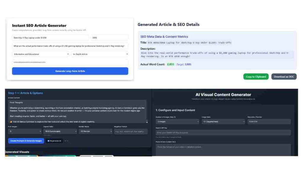 ai genius optimizer tools