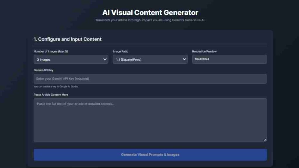 AI Visual Content Creator