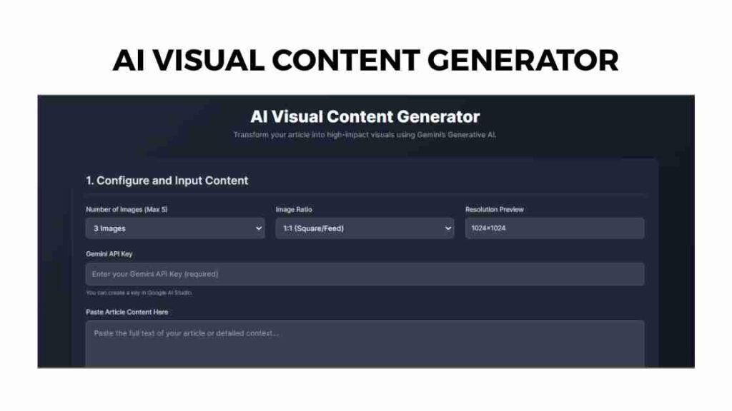 AI Visual Content Generator