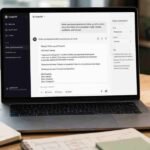ChatGPT prompts for email writing -ChatGPT email writing assistant helping create professional emails in a modern workspace