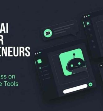 Featured image for Free AI tools for entrepreneurs in 2026, showing a premium dark mode digital dashboard with floating abstract UI cards for a chatbot, design canvas, and automation workflow. The text reads: "THE FREE AI STACK FOR ENTREPRENEURS IN 2026: Run Your Business on 6 Genuinely Free Tools.
