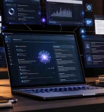 Perplexity AI review feature image with futuristic AI search workspace and cited research interface