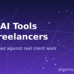 Graphic listing the best AI tools for freelancers in 2026 tested by AI Genius Optimizer