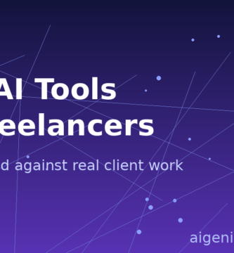 Graphic listing the best AI tools for freelancers in 2026 tested by AI Genius Optimizer