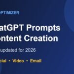 Cover graphic listing 30 ChatGPT prompts for content creation across blogs, social media, video and email for 2026