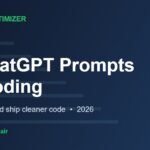 ChatGPT prompts for coding displayed on a dark developer screen - AI Genius Optimizer 2026